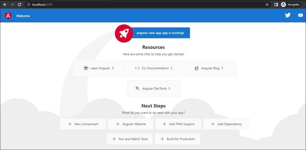 creating angular application