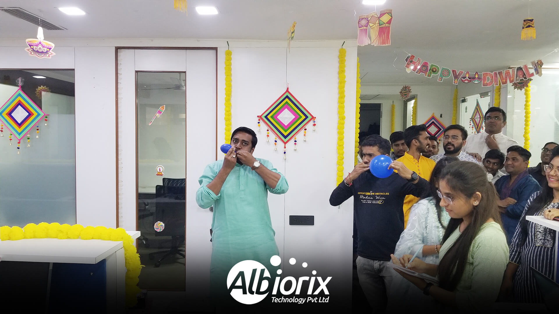 diwali celebration in albiorix office