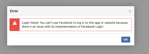 Facebook Error