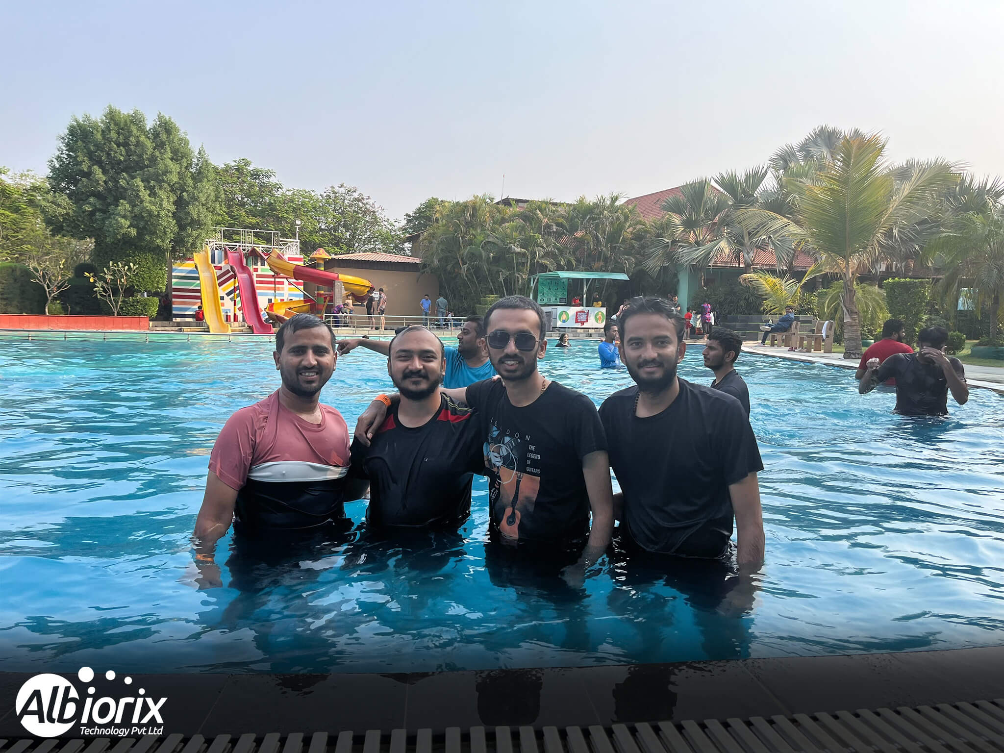Albiorix team in Pool at 100 acres club