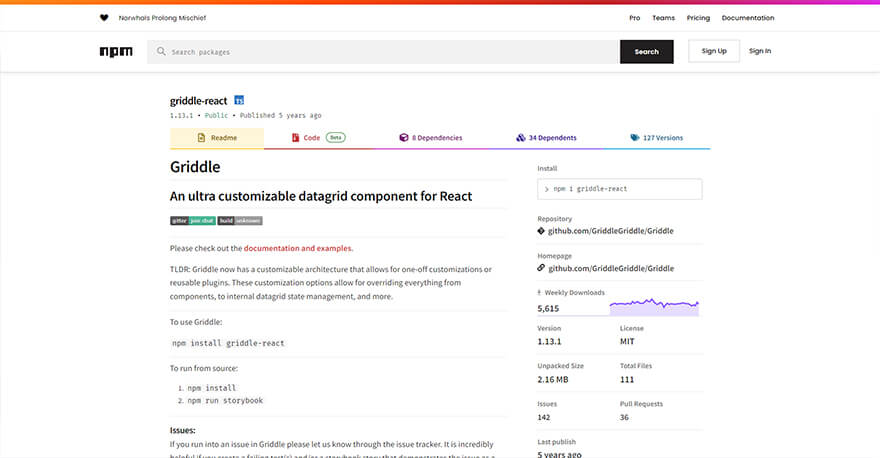 Griddle JavaScript Grid Library