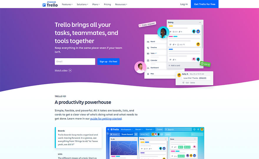 Trello - Example of Web Application