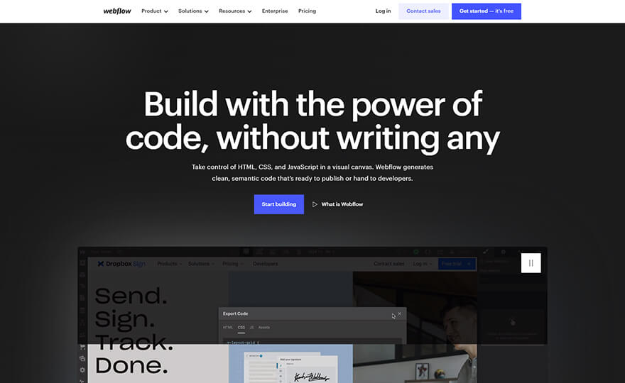 webflow the best web app examples