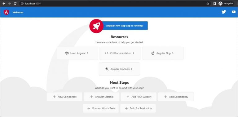 creating angular application