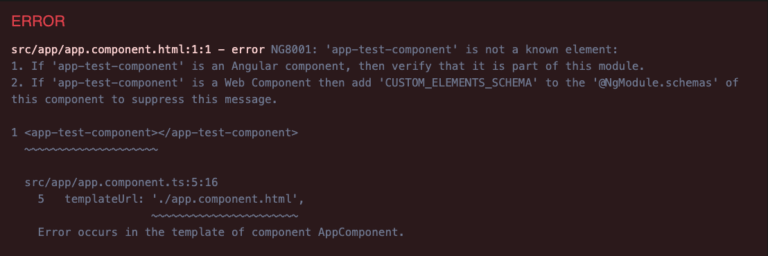 Error Message in Angular-16