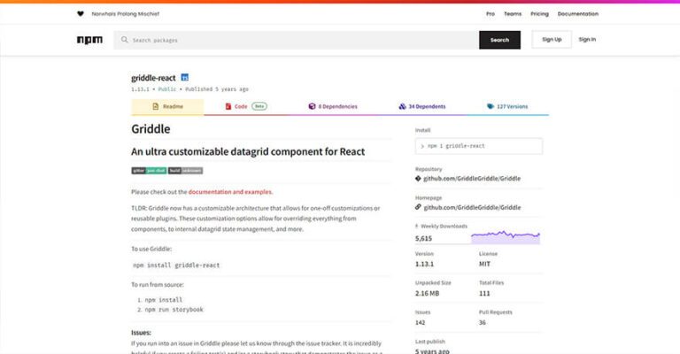 Griddle JavaScript Grid Library