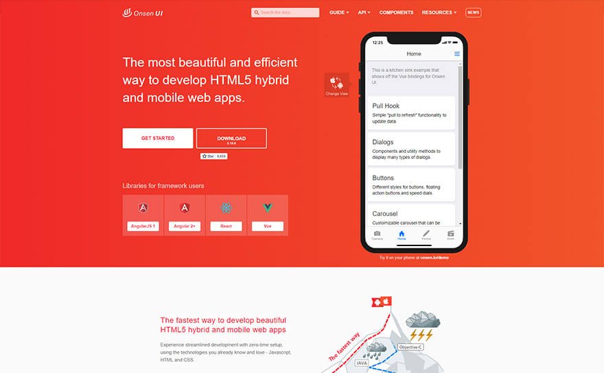 Onsen-UI Best Mobile Development Frameworks