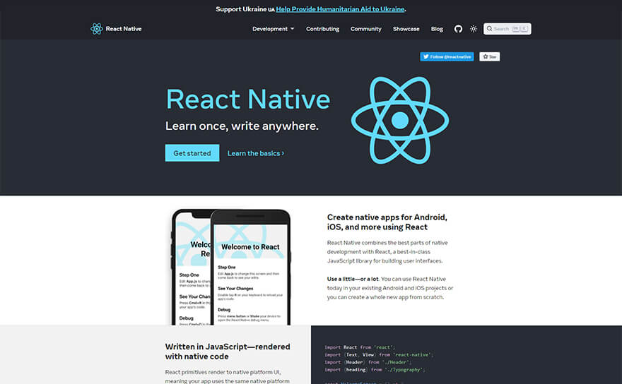 React Native Mobile App Development Frameworks